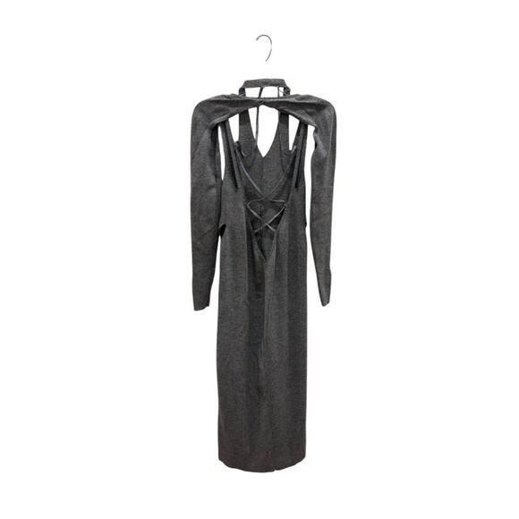 Dion Lee Wool Dress Ribbed Knit Bodycon Cutout Baddie Going Out Party Cut Out 8 - Picture 6 of 8